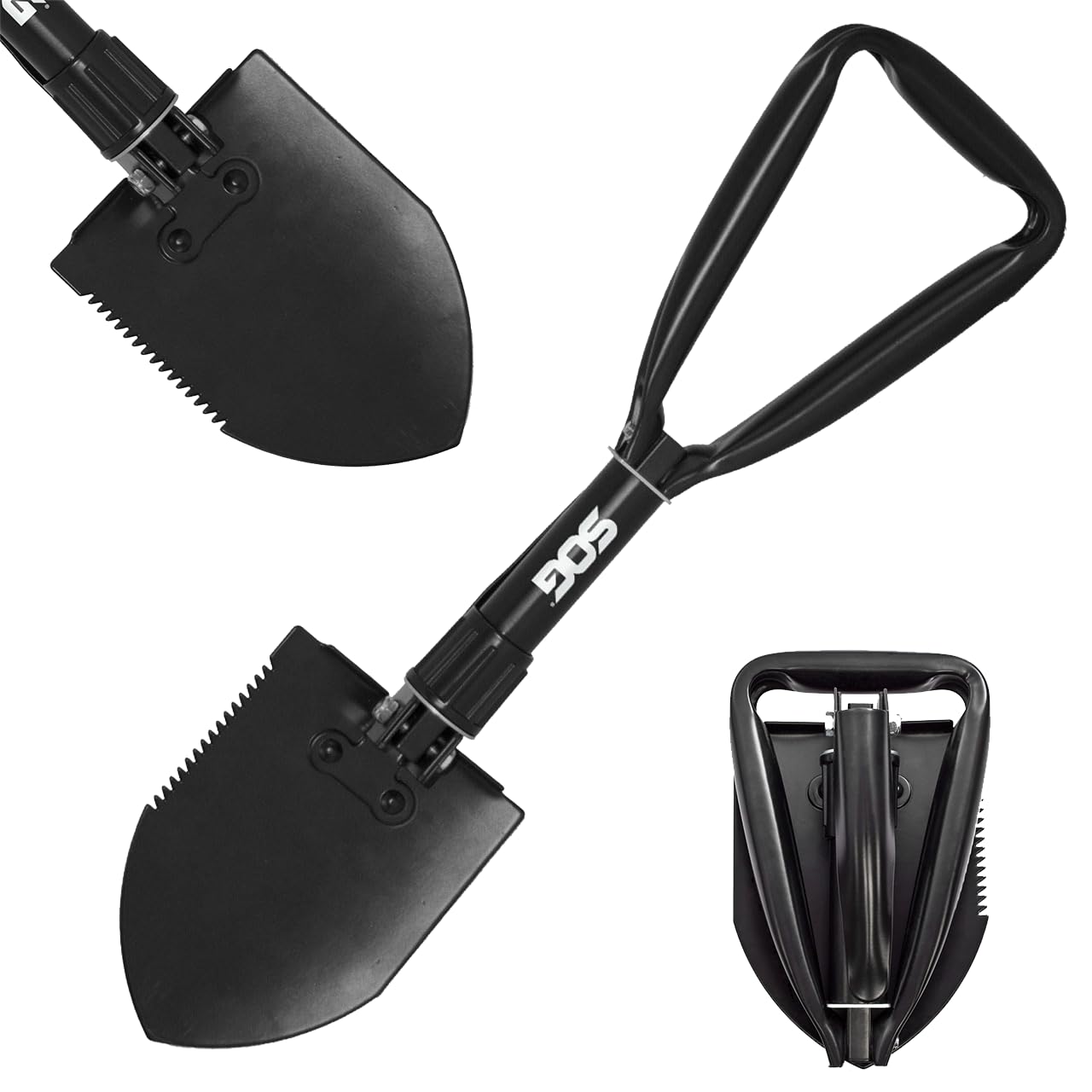 SOG Entrenching Tool- 18.25 Inch Folding Survival Shovel with Wood Saw Edge and Tactical Shovel