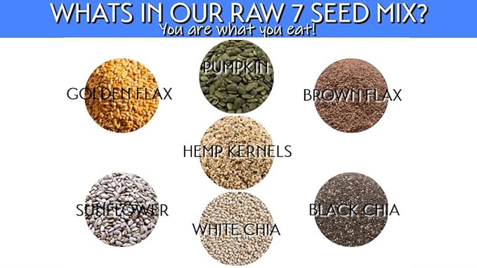 GERBS Raw Super 7 Seed Snack Trail Mix 1 LBS. | Top 14 Food Allergy Free | Resealable Bulk Bag | Made in USA | Raw Pumpkin | Sunflower | Brown & Golden Flax | Black & White Chia | Hemp | Gluten Free
