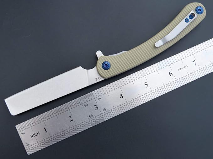 Eafengrow EF939 Folding Pocket Knife with D2 Steel Blade G10 Handle; EDC Pocket Folding Knife for Camping Survival and Outdoor (Desert)