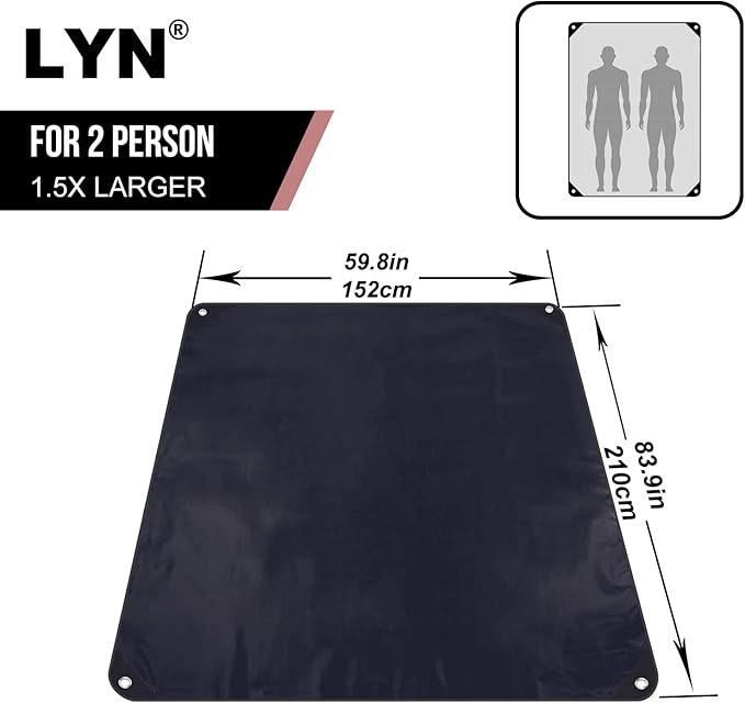 LYN Heavy Duty Emergency Blanket Survival Gear Waterproof Insulated Blanket Emergency Tarp for Camping, Hiking, Bushcraft