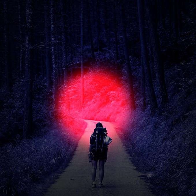 Stepless Dimming Red Light Flashlight, 620nm-630nm High Purity, Adjustable Brightness and Focus for Night Observation, Astronomy, Aviation