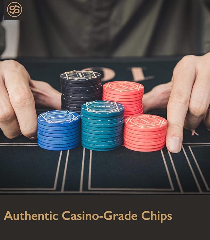 SLOWPLAY Nash Ceramic Poker Chips in Bulk, Casino Grade Ceramic 12-Gram Poker Chip for Texas Hold'em, 43mm Professional Chips Pack of 50 (White)