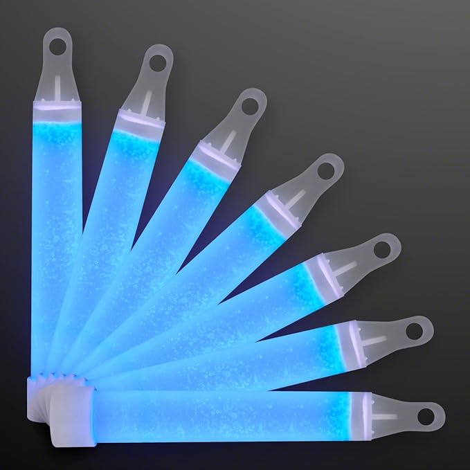 FlashingBlinkyLights 4" Blue Mini Glow Sticks (Set of 50)
