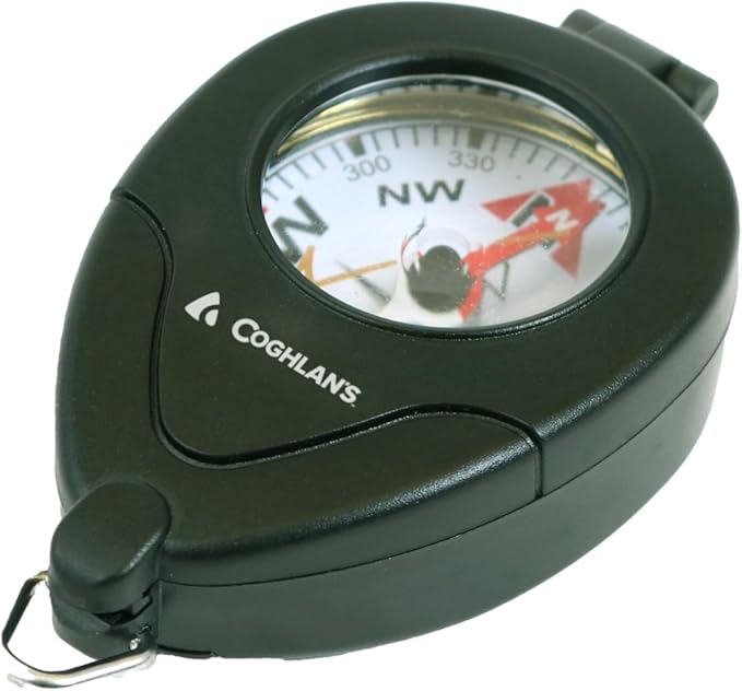 Coghlan’s Outdoor Compasses – Lightweight, Durable Navigation Tools for Hiking, Camping, Orienteering & Survival with Map, Wrist, Lensatic, LED, and Carabiner Options