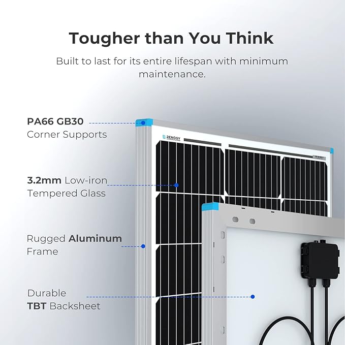 Renogy 400 Watt Solar Panel Ntype, 4PCS 12V 100 Watt Solar Panels 16BB 25% High-Efficiency, Ntype Solar Panel for RV Marine Boat Trailer Camper Rooftop Farm and Other Off-Grid System