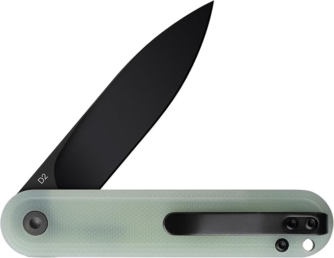G040 Pocket Knife, 2.75'' D2 Steel Blade G10 handle, Small EDC Knife with Pocket Clip for Men Women, 2.1oz