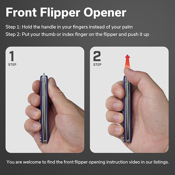 SENCUT Small Pocket Knife for Men, Front Flipper knife for EDC, Jubil Folding Knives with 2.95 inches D2 blade, G10 Handle with Liner Lock, Slim Gentleman?™s knives for Gift (Purple)