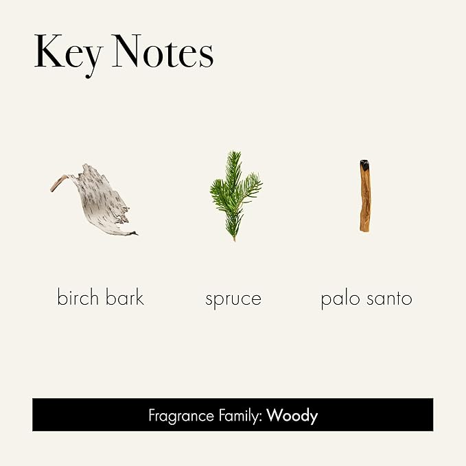 LAFCO New York Woodland Spruce Classic Candle & Diffuser Set - Reusable Glass Vessels - Made in The USA