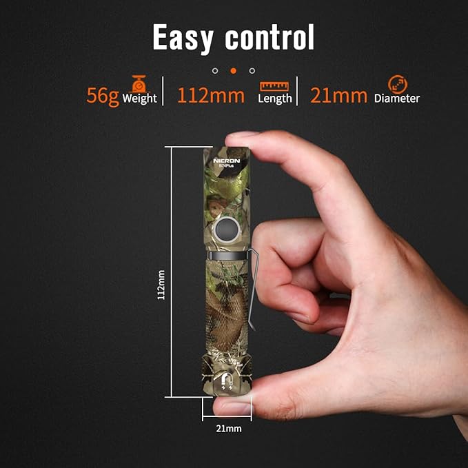 NICRON B74plus White/Red Light Flashlights Rechargeable,High Lumens 90 Degree Magnetic for Handfree,IP65 Waterproof 700 Lumens Compatiable with AA Battery for Hunting Outdoor Work Emergency.