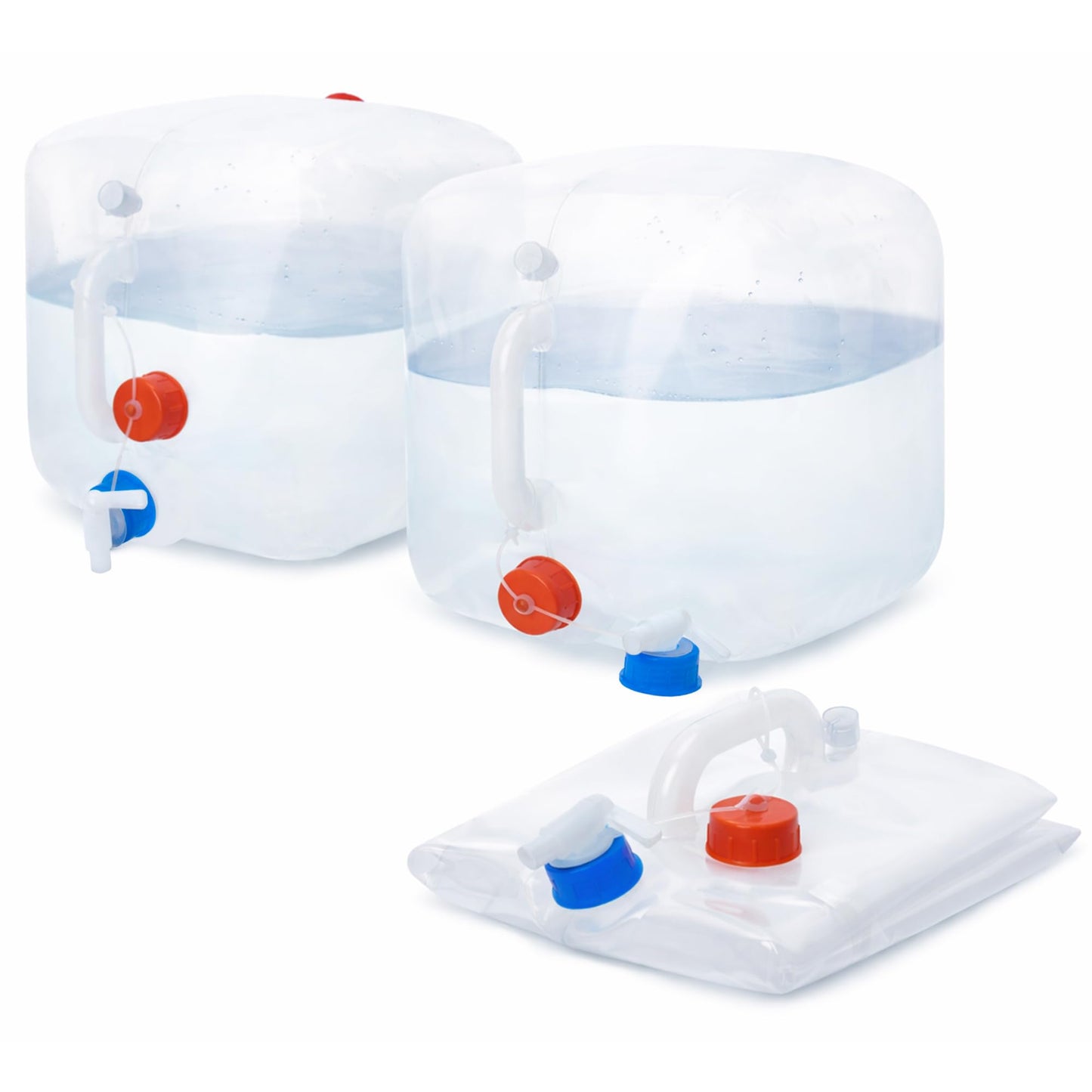BPA Free Collapsible Water Container Jug with Spigot, 5.3 Gallon 2 Pack