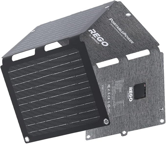 Renogy Solar Panels, 30W Portable Solar Panel Charger, Fast Charging for iPhone, iPad, Tablets, Laptop, Power Bank, with USB-C USB-A DC Ports, IP67 for Camping, Hiking, Backpacking, Outdoor