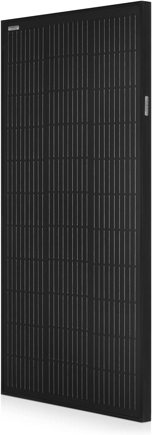 Spartan Power 100 Watt Solar Panel 9 Bus Bar Black Mono Great for RV, Trailer, Camper, Boat, Cabin, Farm, SP-100W