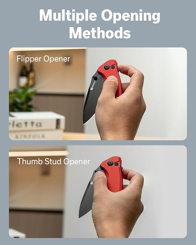 SENCUT Cybrix Folding knife, Pocket Knife with 3.46" 9Cr18MoV Blade Aluminum Handle, EDC Knife Reversible Clip for Men Women Camping Hunting Hiking (Red)