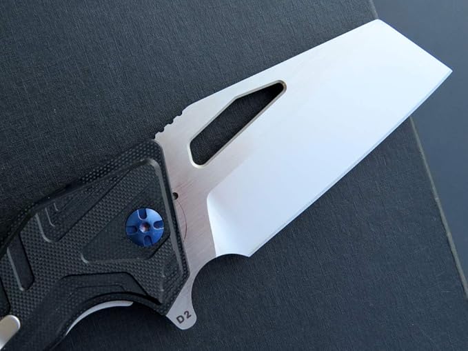 Eafengrow EF933 Pocket Folding Knife EDC D2 Steel Blade Knives G10 Handle Pocket Clip EDC Knife Emergency Outdoor Camping Tools (black)