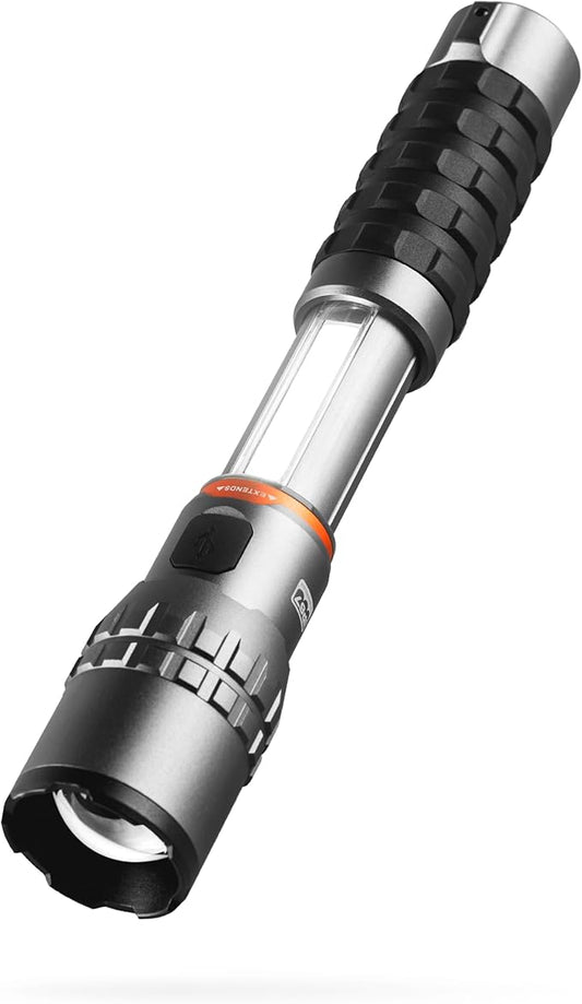 NEBO SLYDE King 2K Flashlight | 2000 Lumens, 7 Light Modes, Rechargeable COB Work Light & LED Flashlight, Magnetic Base, Waterproof, Great for Camping & Hunting, Includes USB-C Charging Cable