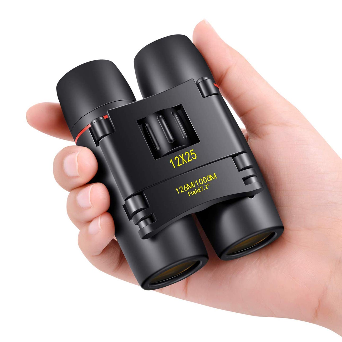POLDR 12X25 Small Pocket Binoculars Compact for Adults