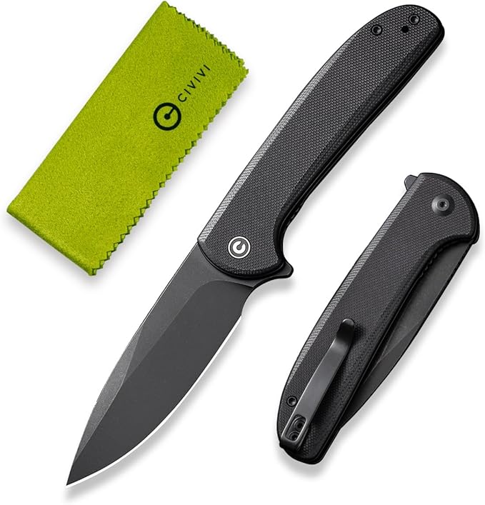 CIVIVI Primitrox Folding Knife for EDC, Flipper Pocket Knife with 3.48" Nitro-V Blade G10 Handle for Everyday Carry C23005A-2