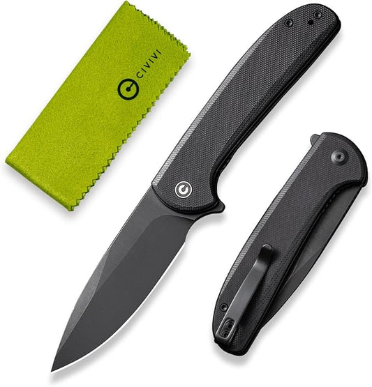 CIVIVI Primitrox Folding Knife for EDC, Flipper Pocket Knife with 3.48" Nitro-V Blade G10 Handle for Everyday Carry C23005A-2