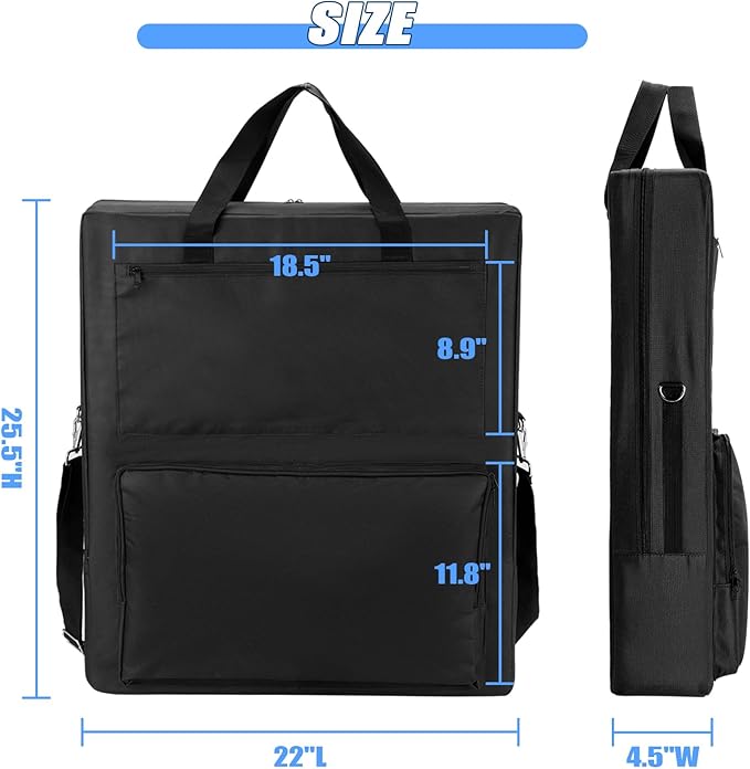 Solar Panel Storage Bag Compatible with Jackery Solar Panel 100 Watt,Padded Solar Panels Bag,Solar Panels Carrying Case with 2 Pockets (22 x 4.72 x 25.6in,Black)