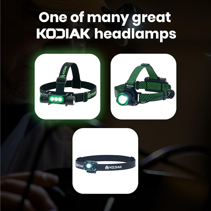 KODIAK 1500 Lumen Headlamp ??Rechargeable Hard Hat Light with Detachable Work Light, Magnetic Base, USB Charging, Adjustable Tilt, 4 Brightness Modes