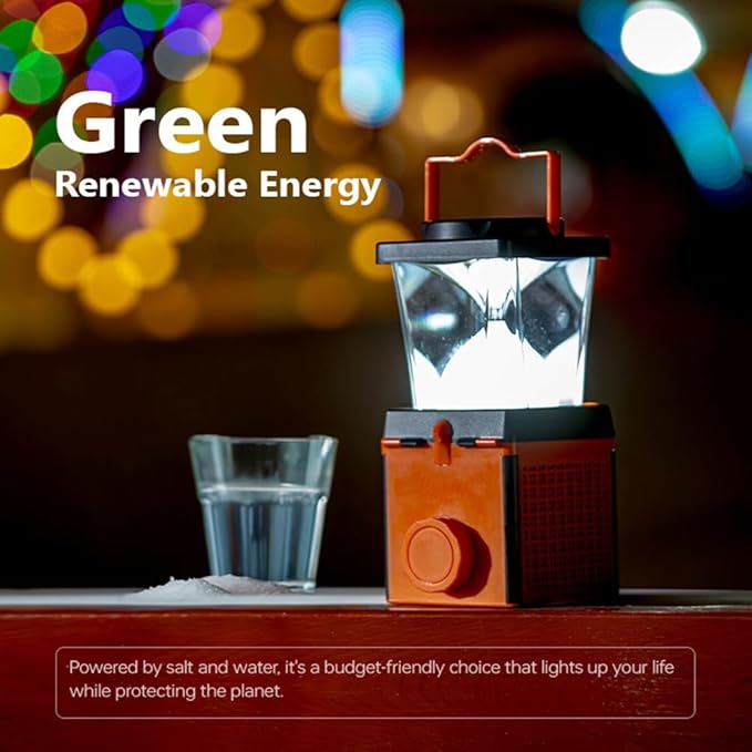Salt Water Camping Lamp, Outdoor Lanterns Camping Essentials, No Batteries Required Lights for Emergency Supplies, 120H Continuous Lighting , Waterproof IP65 Survival Kit for Hurricane