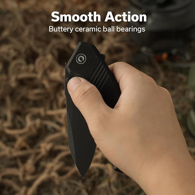 CIVIVI Placoid Pocket Knife for EDC, Folding Knife with 3.67" 14C28N Blade G-10 Handle For Men Women Gift C23079-1