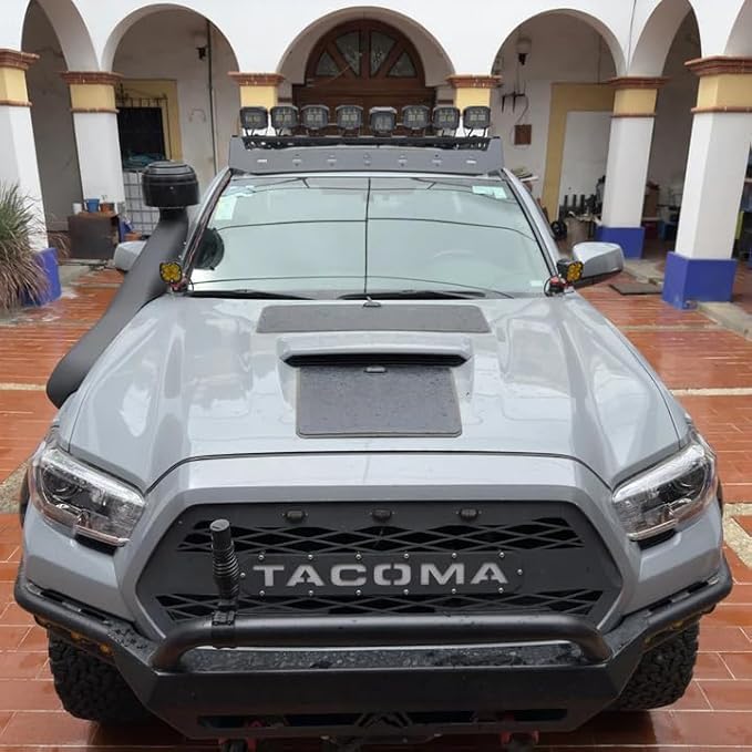 Lensun 50W 12V Hood Flexible Solar Panel for Toyota Tacoma 3rd Gen (2016-2023) TRD Sport/Pro - Off Grid Solar Power for Offroading/Overlanding/Camping