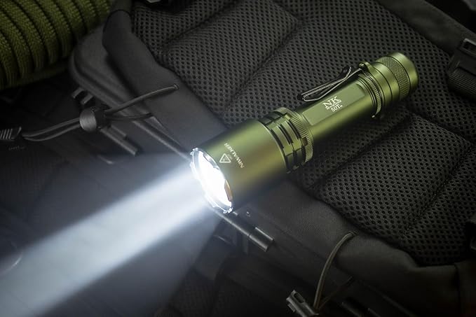 N50t V2 Rechargeable LED Flashlights High Lumen, 2,300 Lumens, Long Throw Tactical Flashlight Super Bright, Powerful Flashlight 3 Modes Flash Light for Emergency, Camping, Hiking (Green)