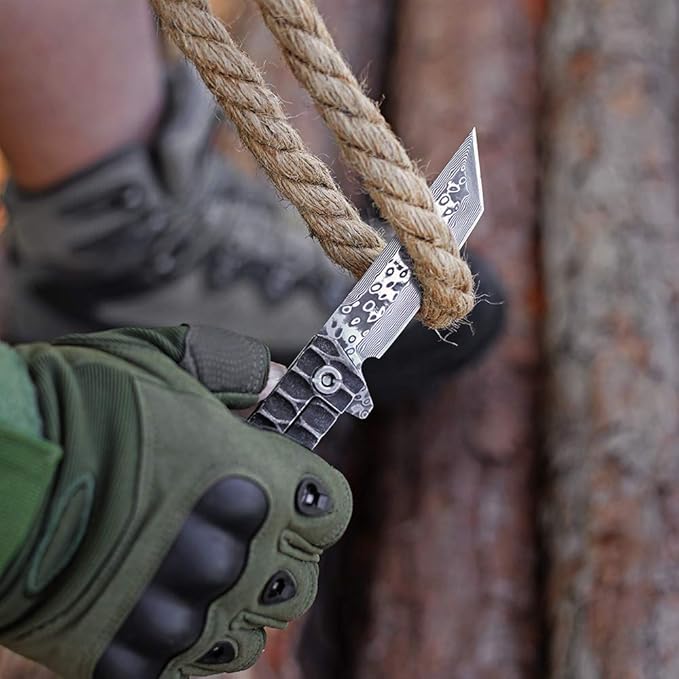 BGT VG-10 Damascus Folding Pocket Knife Custom Knives for Outdoor Camping Fishing,Gift for Man Husband Dad