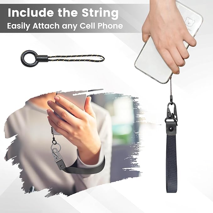 ABLAZE Wristlet Strap for Keys, Hand Wrist Lanyard Durable Key Chain Wristlet Lanyard for Men and Women (Black)