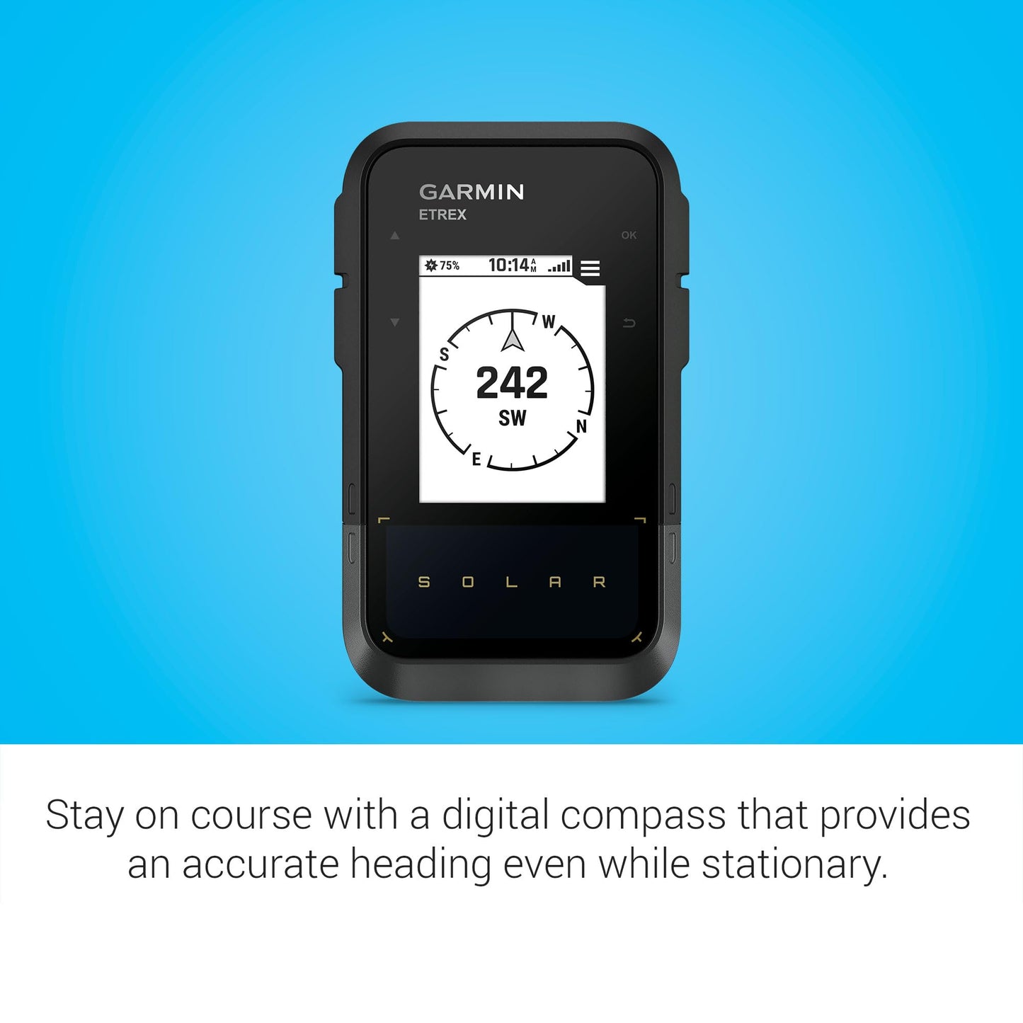 Garmin eTrex® Solar, Rugged & Easy-to-Use GPS Handheld