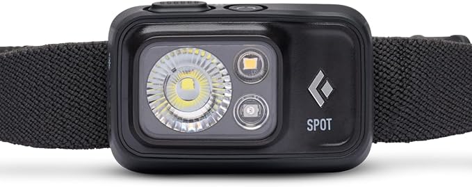 BLACK DIAMOND Spot 400 Headlamp | 400 Lumens Brightness, Dimmable | Waterproof & Durable | 3X AAA Battery Operated (Included) | Black