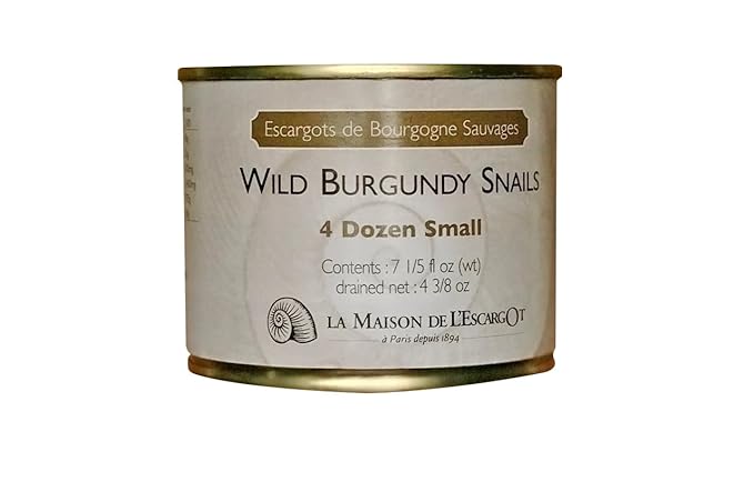 Premium Escargot Wild Burgundy Snails ??Rated Number One ??Best For Escargot Recipes, Various Sizes ??(4 Dozen Petit)