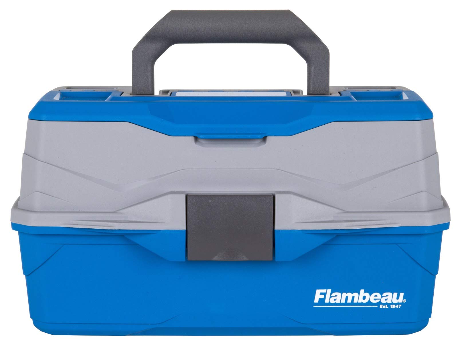 Flambeau Outdoors 6382 2-Tray Tackle Box, 15 Compartments, Blue and Gray