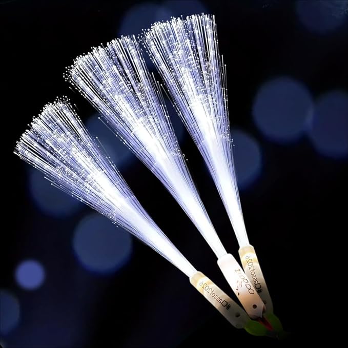 Personalized LED Fiber Optic Glow Wand 10 Pack, Multicolor LED Light Wand Custom Text Personalization String, Party Wedding Birthday Celebrations Quinceanera