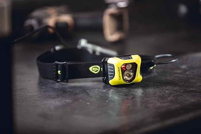 Streamlight 61435 Enduro Pro USB 200-Lumen 2080-Candela Ultra-Light LED Rechargeable Headlamp with Spot & Flood Beams, Elastic Head Strap, and USB Cable, Yellow