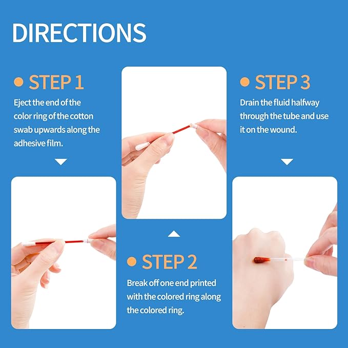 Svaha Povidone Iodine Swabsticks - 250 Individually Wrapped Sticks Iodine Cotton Swabs per Box for Home, Travel, First Aid Wound Cleansing, and Pet Scratch Care