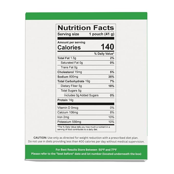 Nutmeg State Nutrition - High Protein Instant Meal, 15g Protein, 140 Calories, 1.5g Fat, 5g Fiber, 7 Servings Per Box (1 Box, Spaghettini Bolognese)