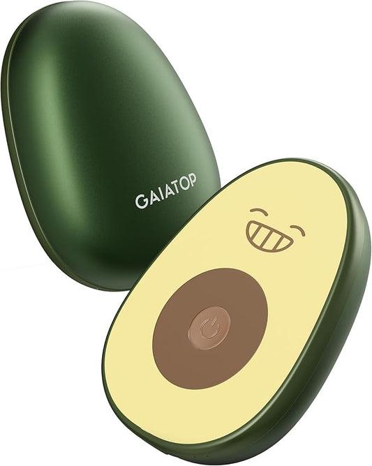 Gaiatop Hand Warmers Rechargeable 2 Pack, Magnetic 3 Settings Fast Heating Avocados Shape, Electric Portable Pocket Heater, Reusable Hot Hands Gifts for Women Men Outdoor Camping Hunting Golf