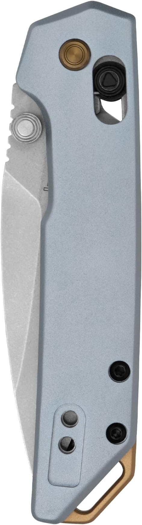 Kershaw Mini Iridium Folding Pocket Knife, 3 inch D2 Steel Blade, DuraLock, Aluminum Handle, Pocketclip