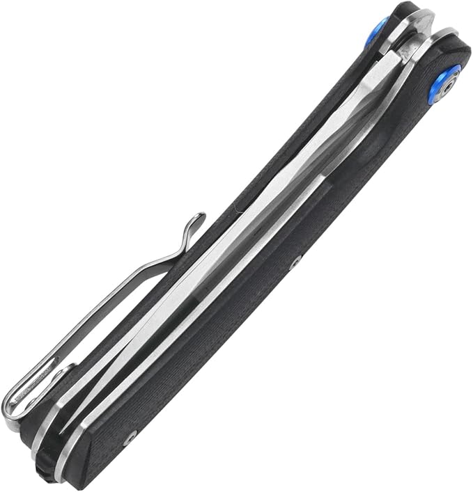 Sitivien ST144 Folding Knife,14C28N Steel Blade,G10 Handle Pocket Knife for Outdoor EDC Camping,Survival,Hiking,Fishing(Black)