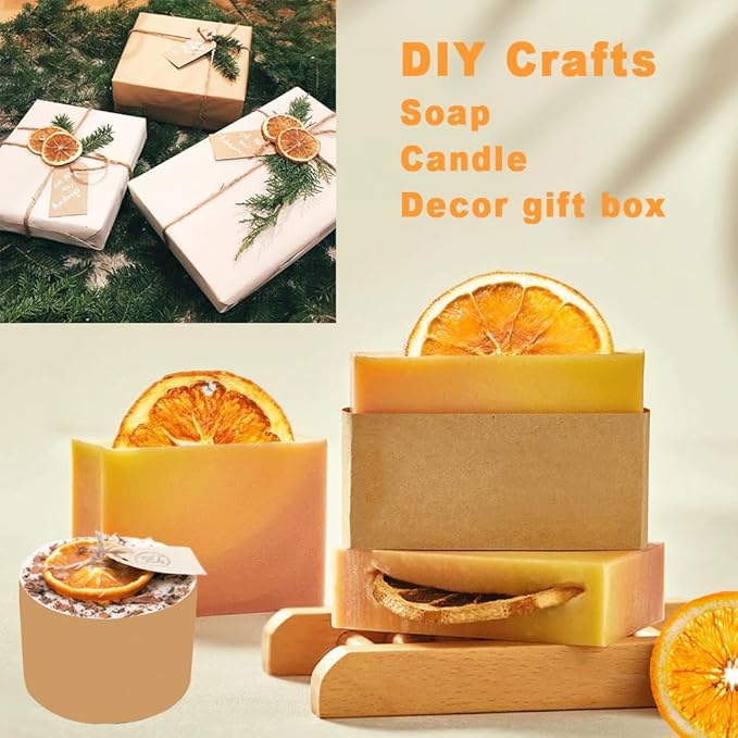 Mkostlich Dried Orange Slices Bulk 8.81oz/250g, Natural Dehydrated Orange Slice for Cocktails/ Christmas Decor/ Candles/ Crafts, No Sugar Added