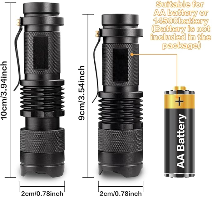 4 Pack Red LED Flashlight Single Mode Red Light Flashlight One Mode Zoomable Night Light Torch for Astronomy Aviation and Night Observation