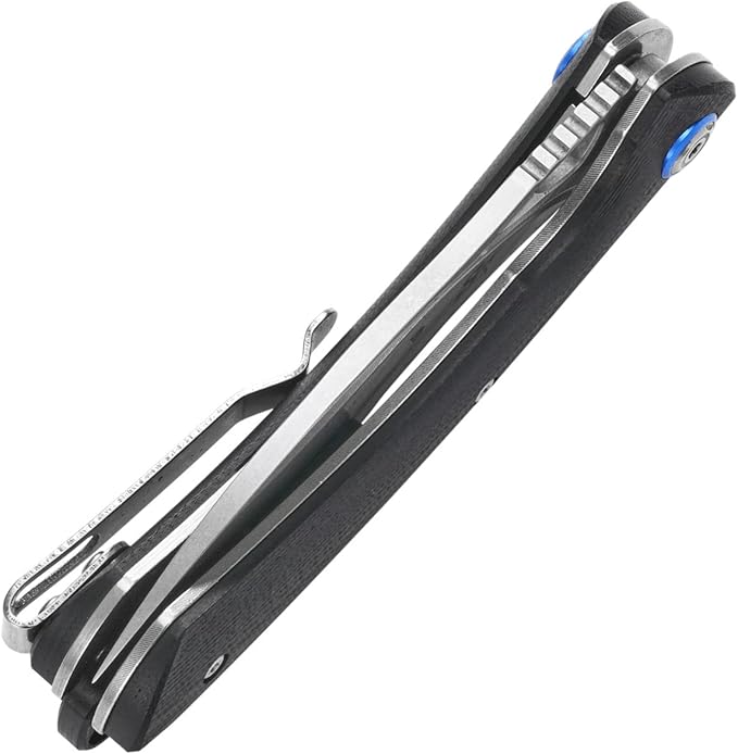 Sitivien ST147 Folding Pocket Knife,14C28N Steel Blade with G10 Handle Utility Knife EDC Tool Knife for Outdoor Camping,Hiking,Hunting(Black)