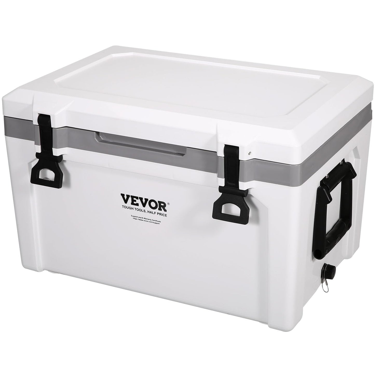 VEVOR Ultra-Light Hard Cooler 52 QT, Ice Retention Cooler with Heavy Duty Handle, Ice Chest Lunch