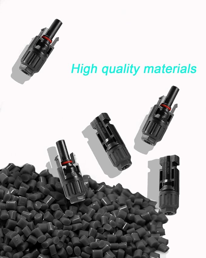 Y Solar Connector 1 to 4 Solar Y Branch Parallel Cable,Solar 1-4 Male Female Connector Adapter,10AWG 45A,Waterproof IP68 30CM Cable,for Solar Panels,Solar Cells,1 Pair(Y 1-4)