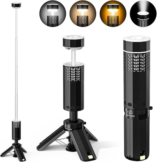 Rechargeable 21000mAh Camping Light, Telescopic Camping Lights, Collapsible Magnetic Camping Lantern with Stand IPX6 Waterproof Flashlights, Camping Lamp for Emergency, Hiking