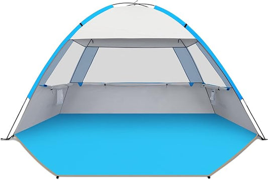 Gorich Beach Tent Sun Shelter for 3/4-5/6-7/8-10 Person with UPF 50ï¼?UV Protection, Lightweight & Easy Setup Beach Shade Canopy, Portable Beach Shade Tent Beach Cabana