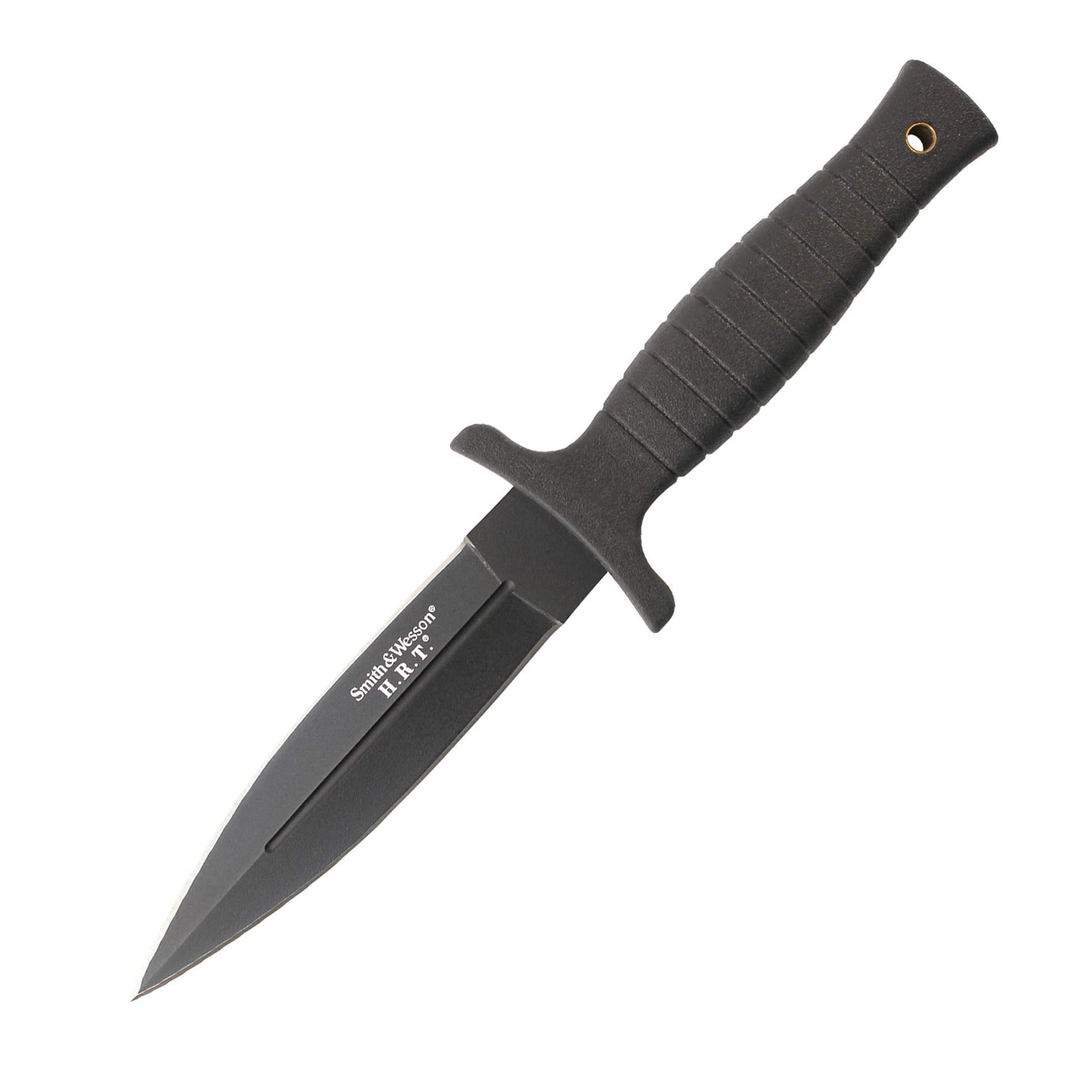 Smith & Wesson SWHRT9B 9in High Carbon S.S. Fixed Blade Knife with 4.7in Dual Edge Blade and TPE