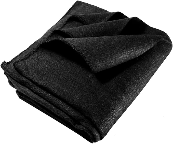 SE Black 64" x 84" 4-lb. Warm Blanket with 80% Wool - BI64845BK
